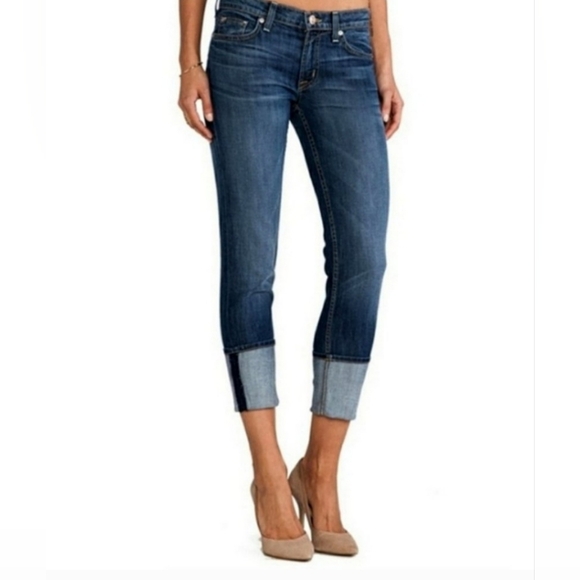 HUDSON Women's Muse Crop Skinny With 5-Inch Cuff Jeans Size 27 - Picture 3 of 9